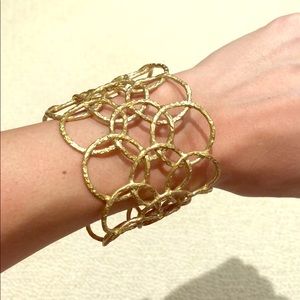Gold Circle Cuff Bracelet